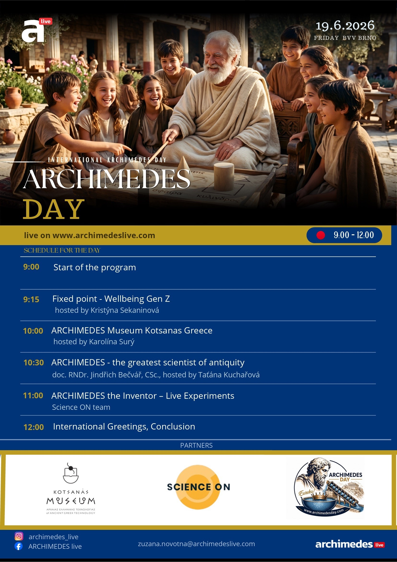 ARCHIMEDES DAY official poster in English